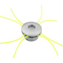 Jusch - Aluminium-Freischneiderkopf, Aluminiumdrähte, Trimmerkopf, 4 Linien, universeller Freischneiderkopf für Garten, Rasen, Terrasse