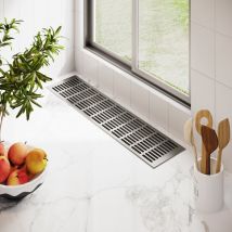 Aluminium Lüftungsgitter 130mm x 400mm Stegblech Heizungsdeckel Edelstahl eloxiert