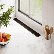 Ms Beschläge - Aluminium Stegblech 60mm X 1200mm Braun Eloxiert C4 Lüftungsgitter Heizungsdeckel Lüftung