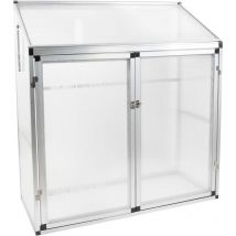 Aluminium ohne Rückwand Beistell-Gewächshaus Gartengewächshaus Treibhaus Frühbeet 13052140 cm