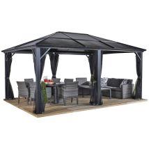 Sojag - Pavillon Meridien 12x16, anthrazit, 365 x 485 x 270 cm (l x b x h), Aluminium