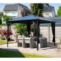 Pavillon Verona 10x10, anthrazit, 298 x 298 x 260 cm (l x b x h), Aluminium - Sojag