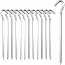 Briday - Zeltheringe aus Aluminium, 14 Stück 18 cm Zelthaken, Zeltheringe, Heringe für harte Böden, ideal für Gartenarbeit, Camping, Angeln und Zelte