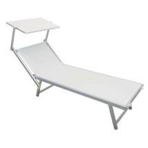 Aluminiumgarten Sonnen- und Textilene mit Ibiza -Dach - White - White