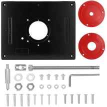 Aluminiumlegierung Multifunktions-frästisch-einlegeplatte Trimmer Graviermaschine Holzbearbeitungswerkzeuge Bänke Holzbearbeitungswerkzeuge, Schwarz