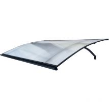 Aluminiumrahmen-Vordach starkedach gebogen L-160 ral 7016 mit Polycarbonatbeschichtung