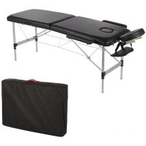 Mucola - Aluminuim 2 zones, seulement 12,5 kg divan de massage, banc de massage noir