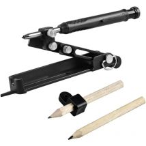Kcvv - Aluminum Alloy Scribe Tool with Deep Hole Pencil, Multi-function Scribing Tool- Construction Pencil- Carpenters Pencil Adjustable Profile