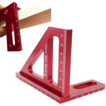 Linghhang - Règle de travail du bois en alliage d'aluminium, outil à angle droit, règle de dessin réglable pour le travail du bois