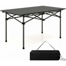 Gymax - Aluminum Camping Table for 4-6 People Folding Picnic Table w/ Carry Bag