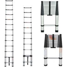 Aluminum Folding Ladder 5M Telescoping Collapsible Roof Climb Ladders Non-Slip