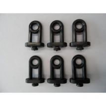 6 Ringhaken klein schwarz Aufbewahrung Halter - Alutec