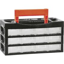 Alutec 66009 Valigetta per minuteria (L x L x A) 128 x 34 x 68 mm Scomparti: 12 Contenuto 1 pz.