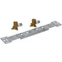 Aluverbund Pressfitting Sanha bleifrei Wandwinkel auf Montageplatte 16 x 1/2 Multikontur dvgw