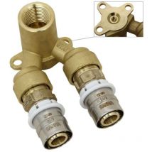 Sanha - Aluverbund Pressfitting bleifrei Wandwinkel Doppelt - U-Form 20 x 2 - 1/2' - 20 x 2 Multikontur dvgw