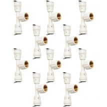 Aluverbund Steckfitting Henco Vision T-Stück Innngewinde 20 x 2 - 1/2" - 20 x 2 10 Stück