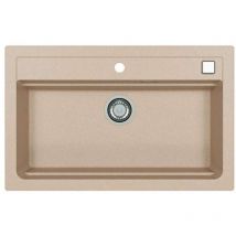 Atrox - Granit-Spüle, 79x50 cm, mit Ablaufsystembedienung, Terra 1140444 - Alveus