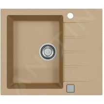 Alveus - Cadit - Évier en granit 590x500 mm, avec commande de vidage, beige 1132019