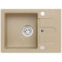 Alveus - Cortina - Évier en granit 580x420 mm, avec commande de vidage, beige 1117075