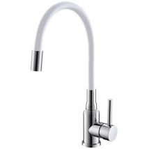 Alveus - Mintas - Mitigeur d'évier avec bras flexible, chrome/blanc 1148425