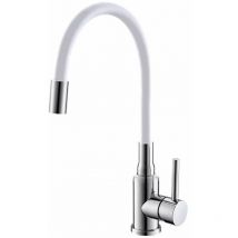 Alveus - Mintas - Spültischarmatur mit flexiblem Arm, Chrom/weiß 1148425