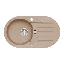 Alveus - Niagara - Évier en granit, 775x435 mm, avec commande du vidage, beige 1076859