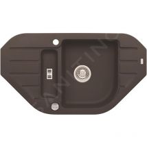 Alveus - Niagara - Évier en granit 900x500 mm, avec commande de vidage, chocolat 1107861