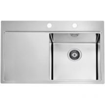 Alveus - Pure - Lavello 79x53 cm, con comando remoto dello scarico, dx, acciaio inox 1103651