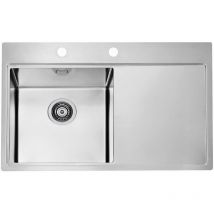 Alveus - Pure - Lavello 79x53 cm, con comando remoto dello scarico, sx, acciaio inox 1103610