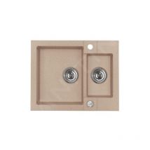 Alveus - Rock - Évier en granit, 595x475 mm, avec commande du vidage, beige 1090959