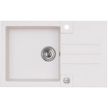 Alveus - Rock - Lavello In Granito 78x48 Cm, Con Comando Dello Scarico, Arctic 1090944