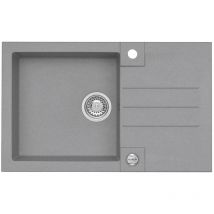 Alveus - Rock - Lavello in granito 78x48 cm, con comando dello scarico, concrete 1122745