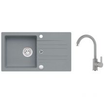 Alveus - Sets - Granitspüle-Set Cortina 140 und Armatur Tonia, concrete SETA734