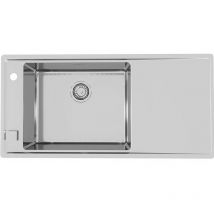 Solido - Alveus Stricto - Lavello, 98x47 cm, con comando remoto dello scarico, sx, acciaio inox 1124373