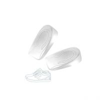 Alwaysh - 1 Pair Gel Heel Insole 2cm, Transparent Silicone Heel Lift Insoles, Calcaneal Spur Achilles Tendon Heel Insole, Gel Heel Insoles for Women,