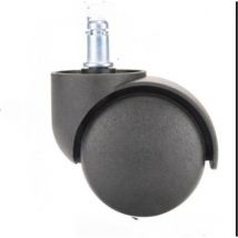 Alwaysh - caster for office chair - Set of 5 castors for armchair - Silent seat base for hard floor - Black