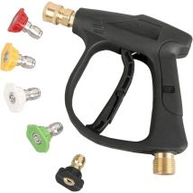 Alwaysh - High Pressure Washer Spray Gun with 5 Nozzles, 4350 psi 1/4' Quick Connect Foam Gun, M22 Male Thread Sprayer