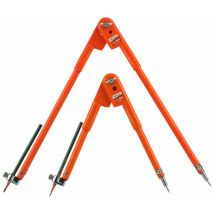 AlwaysH 2 Compasses/Set Precision Pencil Compasses, Large Diameter - Orange l + s