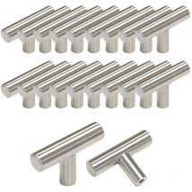 Tuserxln - 20 x Ø12 mm Schubladenknöpfe Länge 50mm T-Bar Stick Küchengriff Möbel Schranktür Edelstahl