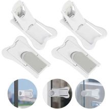 Petites Ecrevisses - 4PCS Child Safety Window Lock Sliding Door Stopper Adhesive for Baby Pet