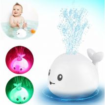 AlwaysH Baby Bath Toy, Jet Whale with led - for Kids and Toddlers (White) - modou