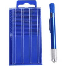 Alwaysh - Set Exquisite Mini Miniature Jewelry Drill Bits Numbered 61-80 Needle Vise Chuck