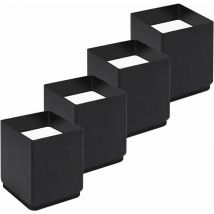 Abcrital - Bed Leg Risers Set of 4 Carbon Steel, Furniture Risers Add 5CM Height, Table, Chair or Sofa Risers, Space Saving for Office and Bedding