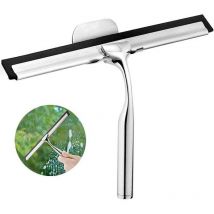 Ayyqh - moonShower Squeegee, Stainless Steel Shower Squeegee with Suction Cup Hook, Multifunctional Cleaning for Bathroom Mirror Glass Window