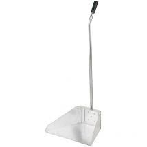 Alza Immondizia Paletta Zincata 35x25 cm con Manico in Ferro e Gomma Lamiera STI