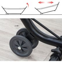 Amanka - Amaca Giardino con Struttura su Ruote - 335cm Regolabile - Telo Amaca con Base - schwarz