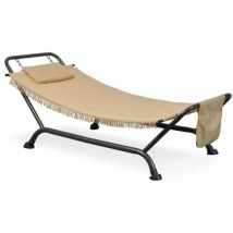 Amaca Indyos Lux struttura grigia telo ecrù