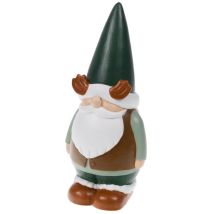 Gnome Caribou 29 cm – Résine Multicolore – Mobilier d'intérieur – Matières, Hauteur, Longueur, Largeur