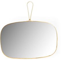 Miroir en verre et métal doré James 30 x 30 cm