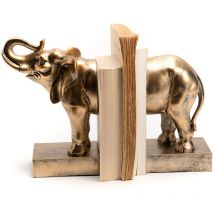 Serre Livre Éléphant en résine or